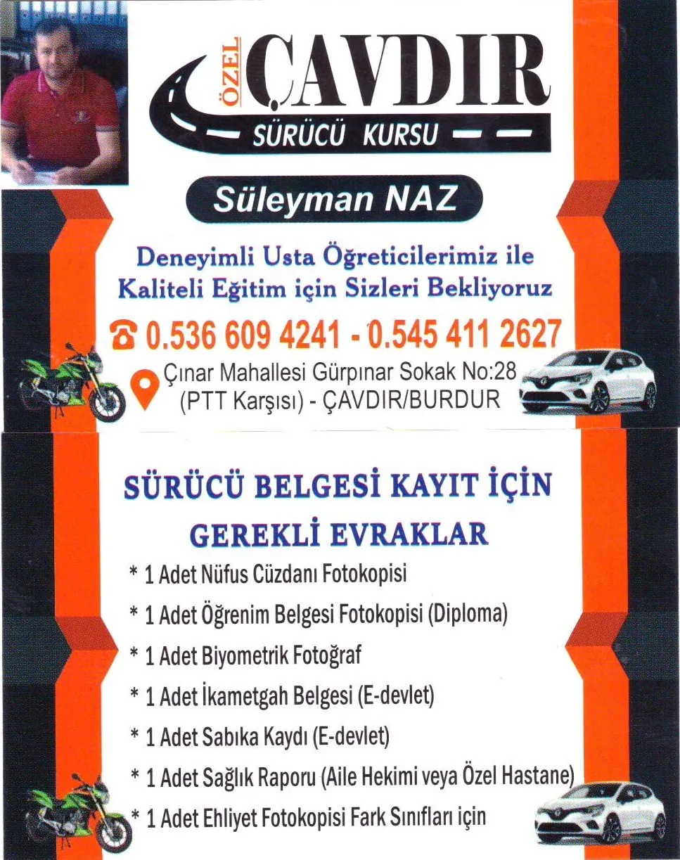 KAYIT İÇİN GEREKLİ EVRAKLAR